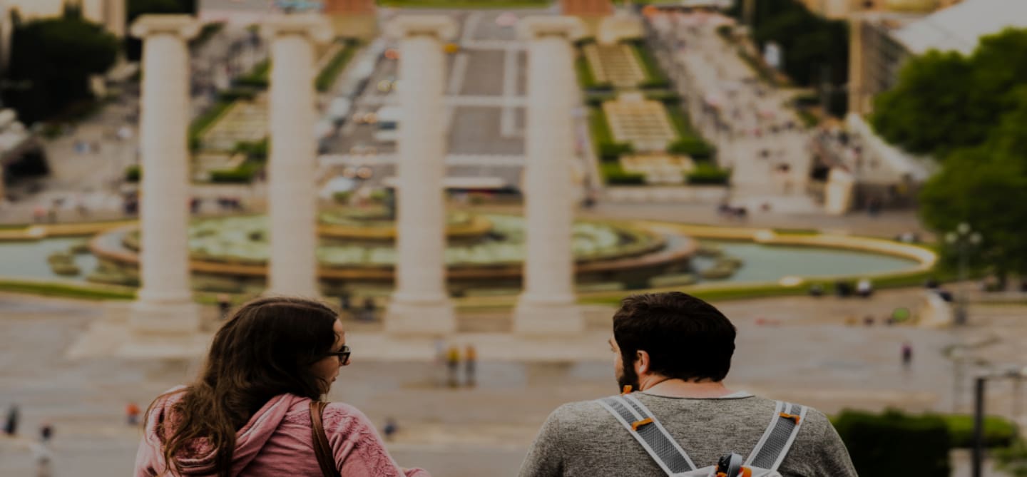 two people looking over monotjuic