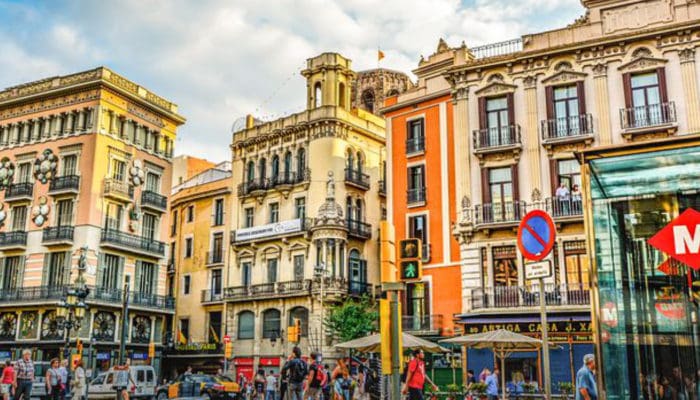 people walking on la rambla barcelona