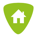 acyh green icon with house icon