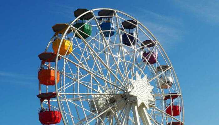 ferris wheel at tibidabo barcelona